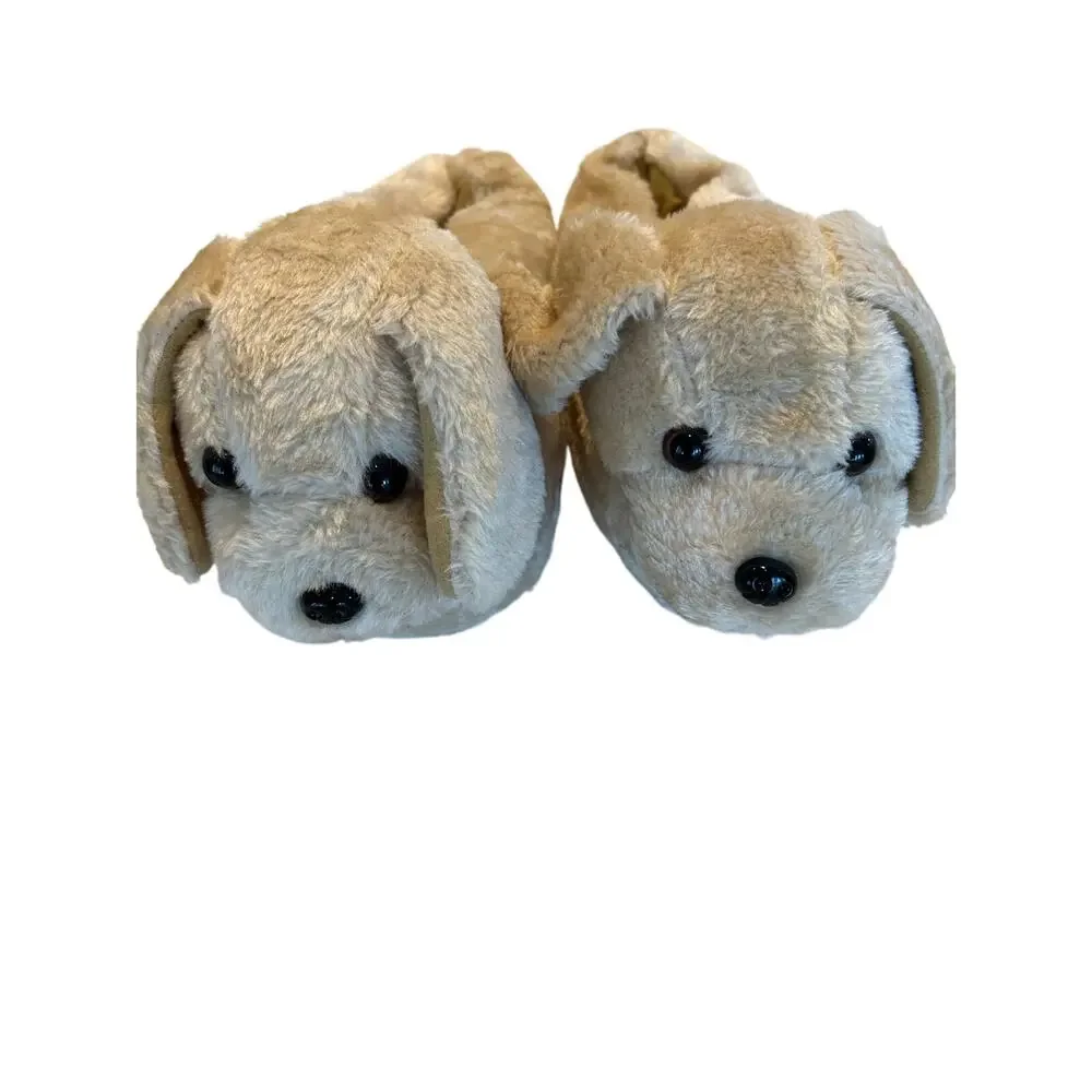Funziez Fuzzy Dog Slippers Unisex Animal Print Cozy Winter Footwear SZ M - Picture 11 of 11